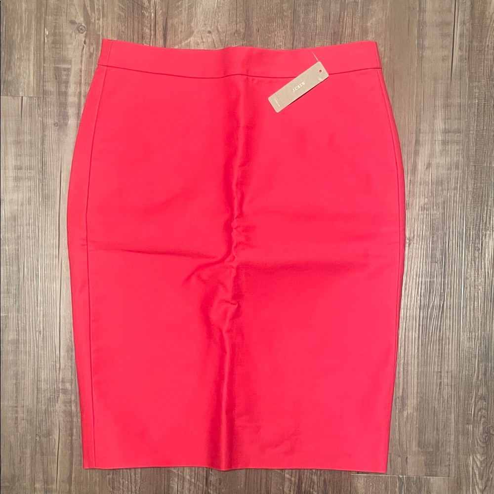 J. Crew Bright Red Pencil Skirt